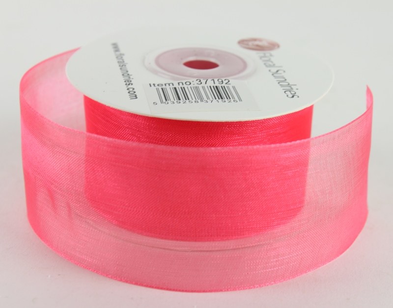 Picture of Organza Ribbon Cerise 4cm x 25 Yards